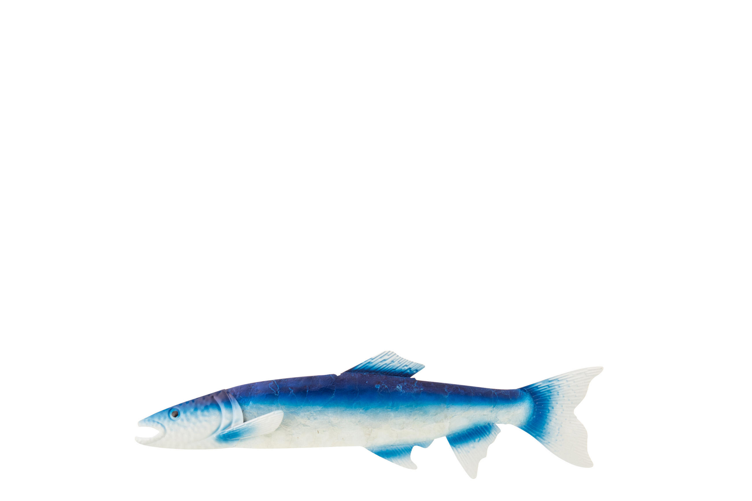 WANDDEKORATION FISCH - Blau, Metall (3.8/48.2/59cm) - J-Line