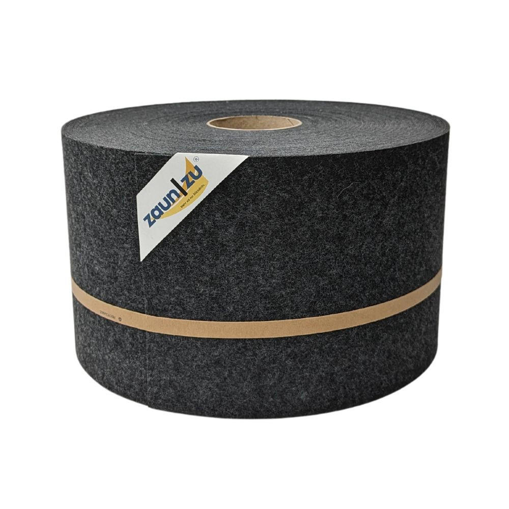 SICHTSCHUTZSTREIFEN Design Vlies für Doppelstabmatten Schwarzgrau 50m - Schwarz, Kunststoff (5000/19cm) - ZAUN|ZU