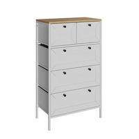 KOMMODE Belaro Weiß 56 x 95 cm mit 5 Schubladen - Weiß, Holzwerkstoff (56/95/30cm) - Vicco