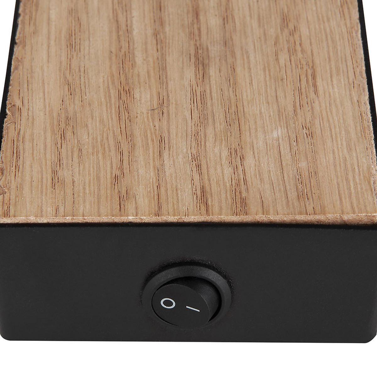 WANDLEUCHTE Metall Holzoptik Schwarz - Schwarz, Metall (7/10/7cm) - Globo Lighting