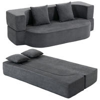 SCHLAFSOFA Dunkelgrau 190.0/80.0/60.0cm - Dunkelgrau, Textil (80/60/190cm)