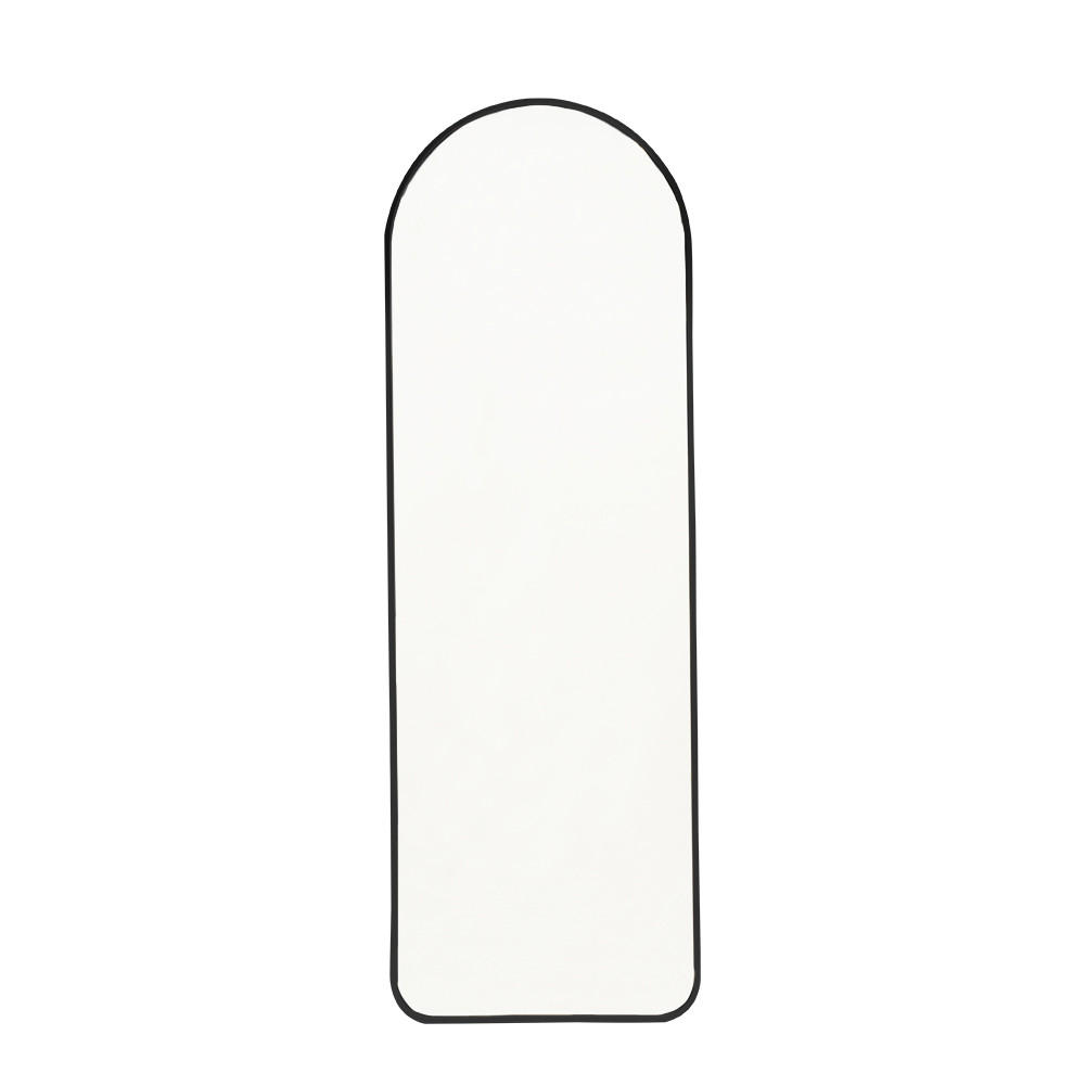 GANZKÖRPERSPIEGEL 40/120/2.8 cm Gewölbt Aluminiumrahmen Schwarz - Schwarz, Glas/Metall (40/2.8/120cm) - Livingandhome