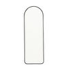 GANZKÖRPERSPIEGEL 40/120/2.8 cm Gewölbt Aluminiumrahmen Schwarz - Schwarz, Glas/Metall (40/2.8/120cm) - Livingandhome