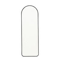 GANZKÖRPERSPIEGEL 40/120/2.8 cm Gewölbt Aluminiumrahmen Schwarz - Schwarz, Glas/Metall (40/2.8/120cm) - Livingandhome