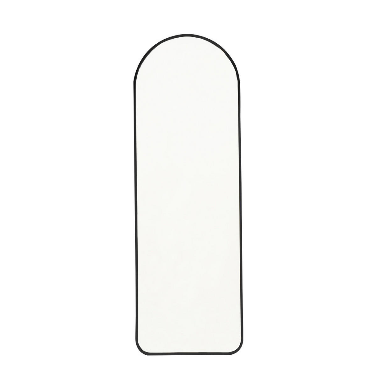 GANZKÖRPERSPIEGEL 40/120/2.8 cm Gewölbt Aluminiumrahmen Schwarz - Schwarz, Glas/Metall (40/2.8/120cm) - Livingandhome