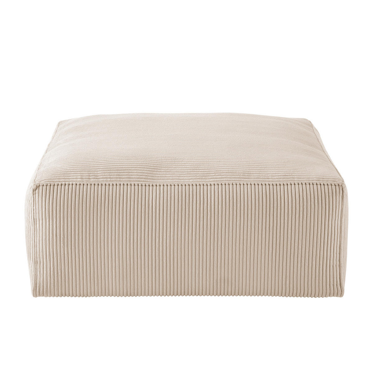 POLSTERHOCKER - Creme/Schwarz, Kunststoff/Textil (92/42/92cm) - home24