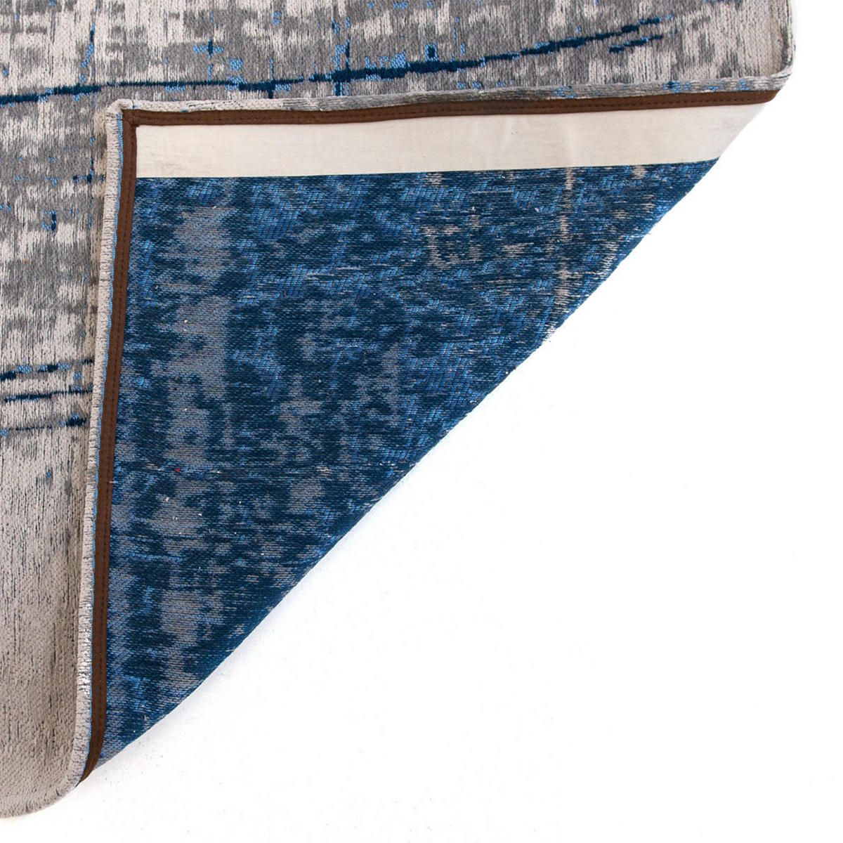 TEPPICH Bronx Azurite Mad Men 240/240 cm - Blau, Textil (240/240cm) - Louis De Poortere