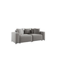 SOFA Megan 2-sitzer In Salvador - Hellgrau, Holzwerkstoff/Textil (236/75/98cm) - Fun Möbel