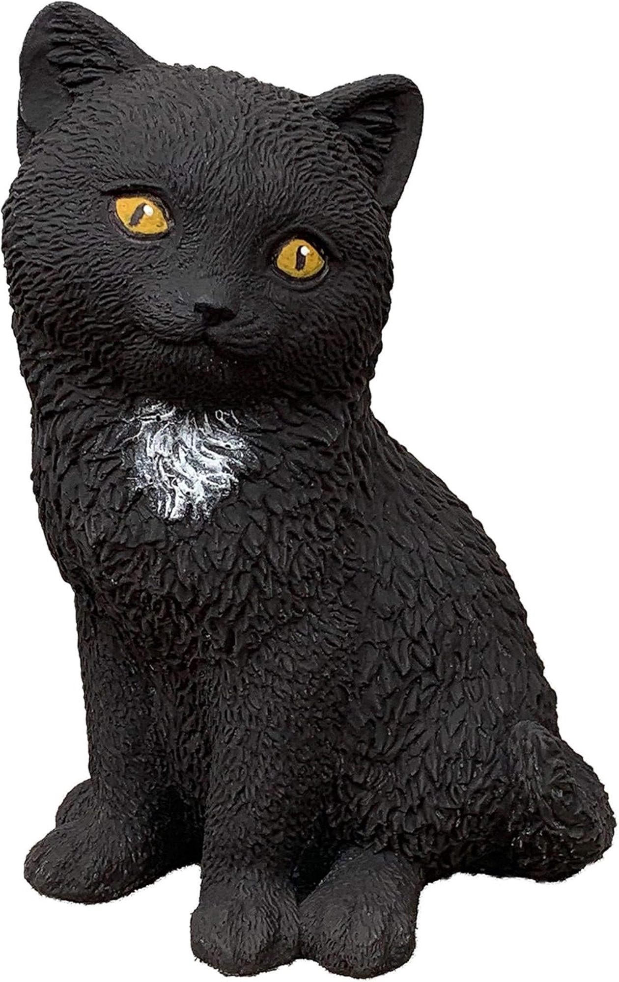 STEINFIGUR Schwarze Katze Morle frostfest wetterfest Steinguss - Schwarz, Stein (14/21/14cm) - stoneandstyle