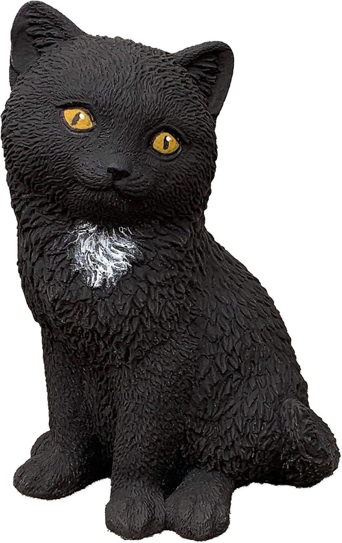 STEINFIGUR Schwarze Katze Morle frostfest wetterfest Steinguss - Schwarz, Stein (14/21/14cm) - stoneandstyle