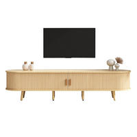 NÍZKÁ komoda z MDF, 175/40/42 cm, dekor světlý ořech, se 2 zásuvkami a posuvnými dvířky - barva starého dubu, kompozitní dřevo (175/42/40cm) - BEAOK