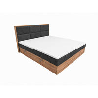 BOXSPRINGBETT Loly 140x200 cm H4 Taschenfederkern Anthrazit - Anthrazit, Textil (140/200cm) - KS Home Concept