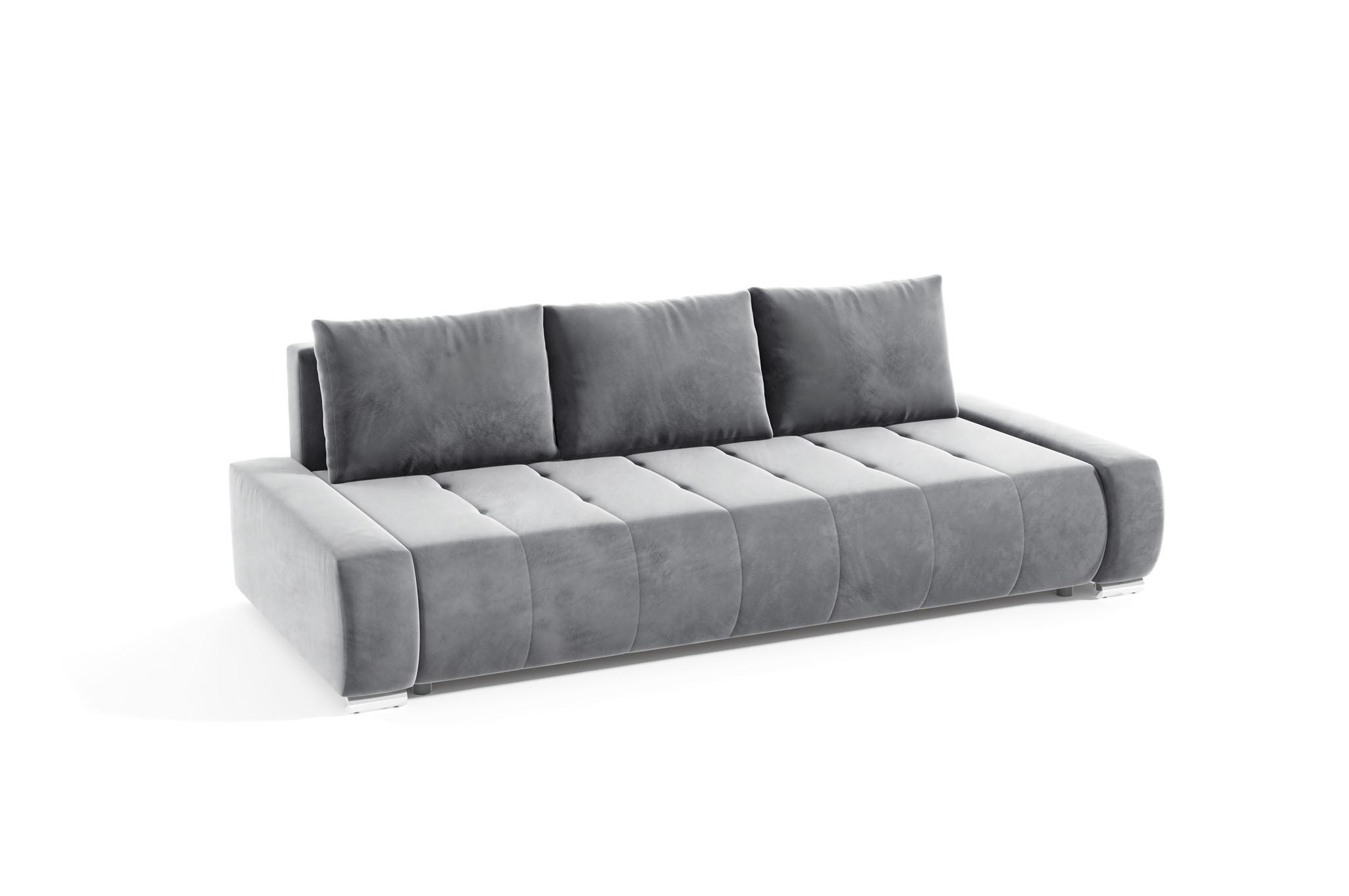 SCHLAFSOFA Vogar In Monolith - Hellgrau, Holzwerkstoff/Textil (240/85/110cm) - Fun Möbel