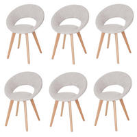 ESSZIMMERSTUHL Beige, Grau 6er-Set - Beige/Grau, Holz (60/79/50cm) - MCW