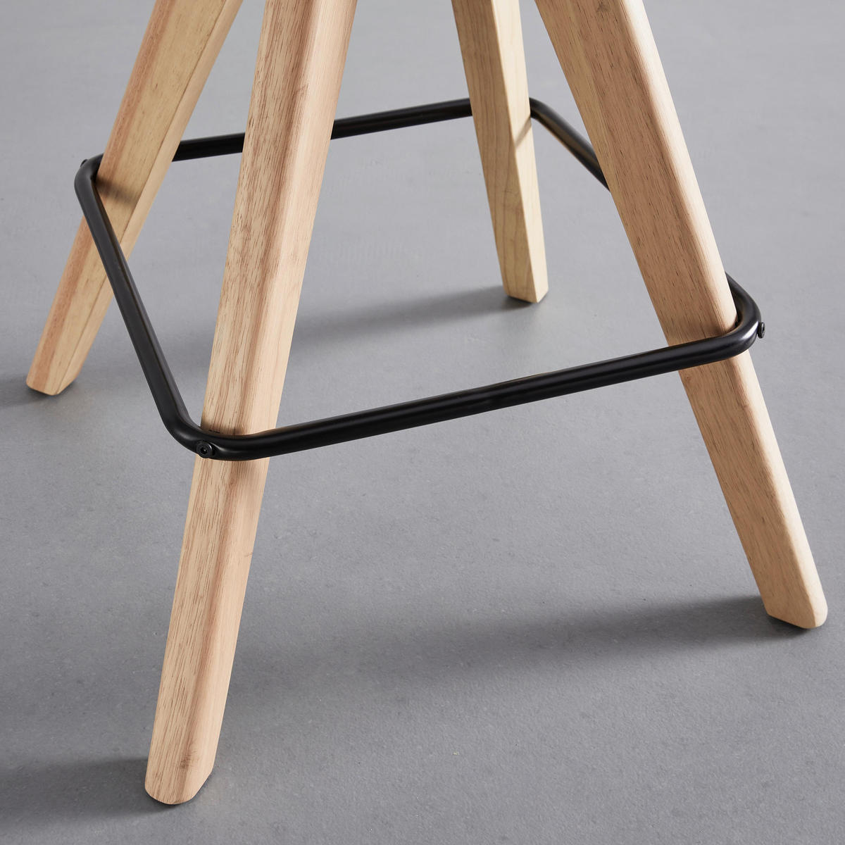 BARHOCKER Leonie Dunkelgrau Webstoff Drehbar Gepolstert - Dunkelgrau, Holz (55/106/56cm) - Bessagi Home