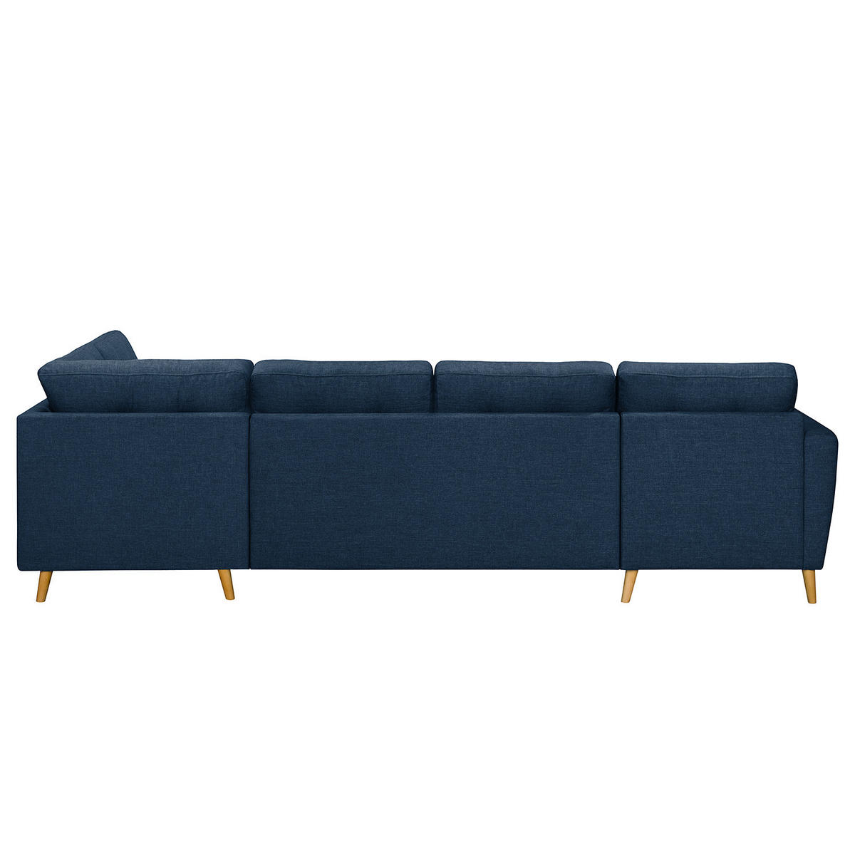 WOHNLANDSCHAFT mit Longchair - Blau/Olivgrün, Textil (290/90/200cm) - home24