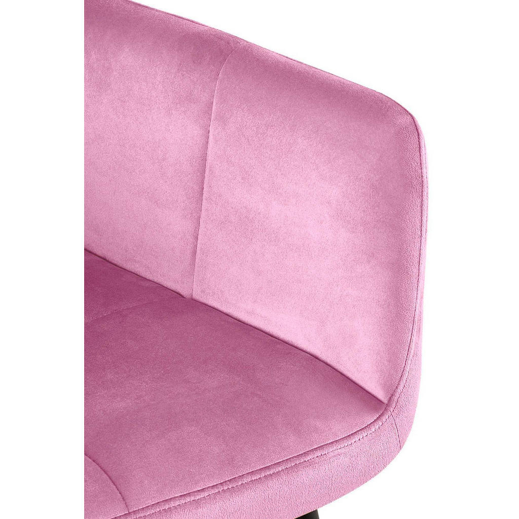 Thumbnail - CLP Armlehnenstuhl, Rosa, Textil, 56.5x84x61 cm, Esszimmer, Stühle, Esszimmerstühle, Armlehnenstühle
