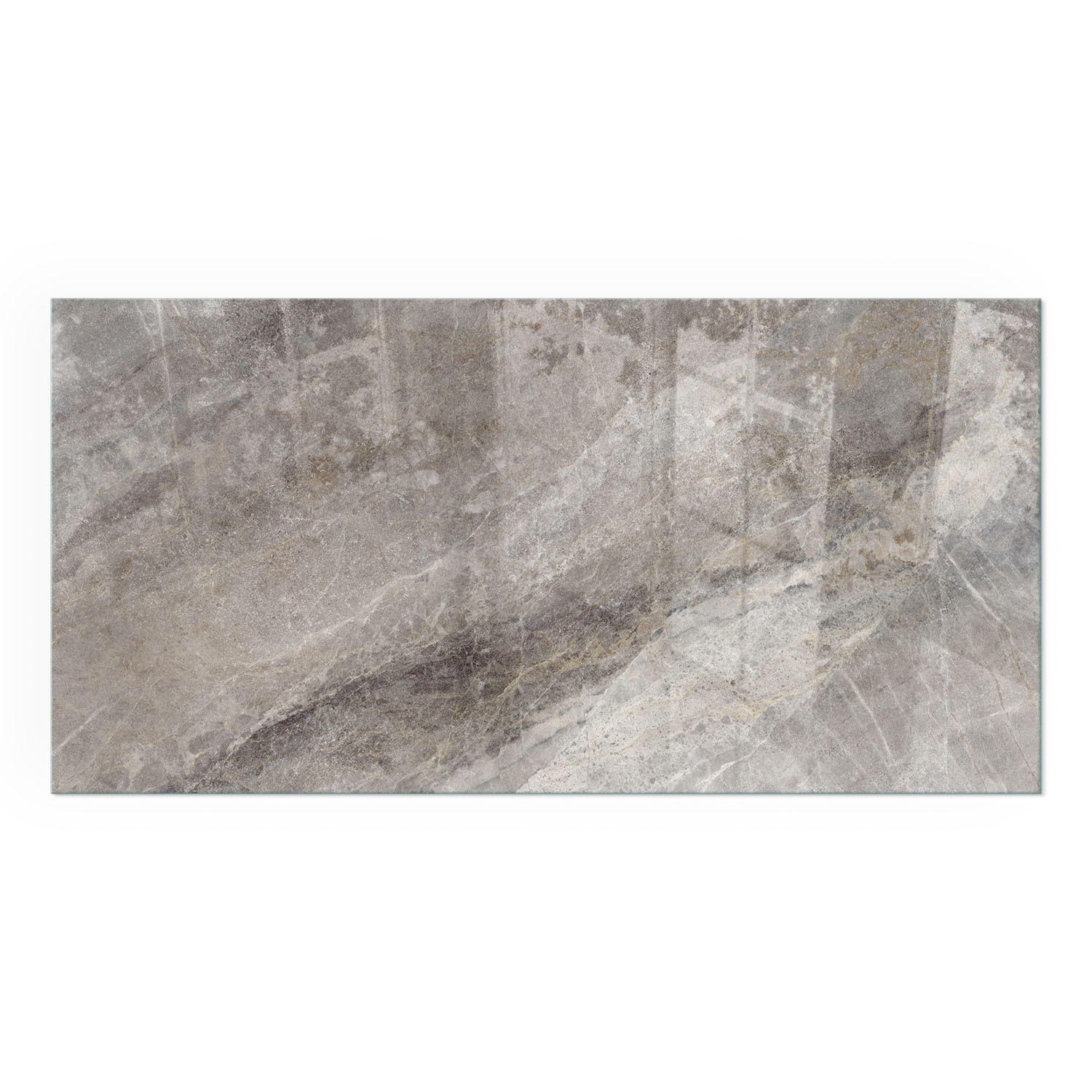 GLASPLATTE für Kamin 100x50 cm - Grau, Glas (100/50/0.4cm) - TULUP