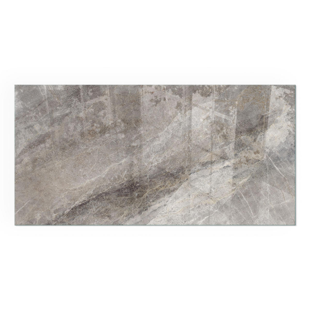 GLASPLATTE für Kamin 100x50 cm - Grau, Glas (100/50/0.4cm) - TULUP