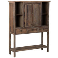 HIGHBOARD mit 2 türen und 3 schubladen 127x40x163 cm - Braun, Holz (127/136.5/40cm) - Wanderlust