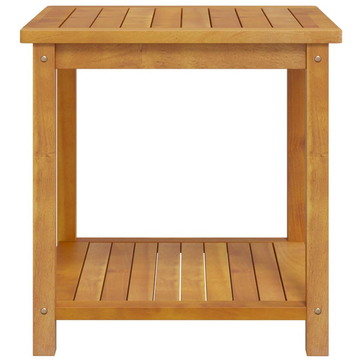BEISTELLTISCH Natürlicher Outdoor-Stil 45/45/45 cm aus Massivholz Akazie Quadratisch - Braun, Holz (45/45/45cm) - vidaXL