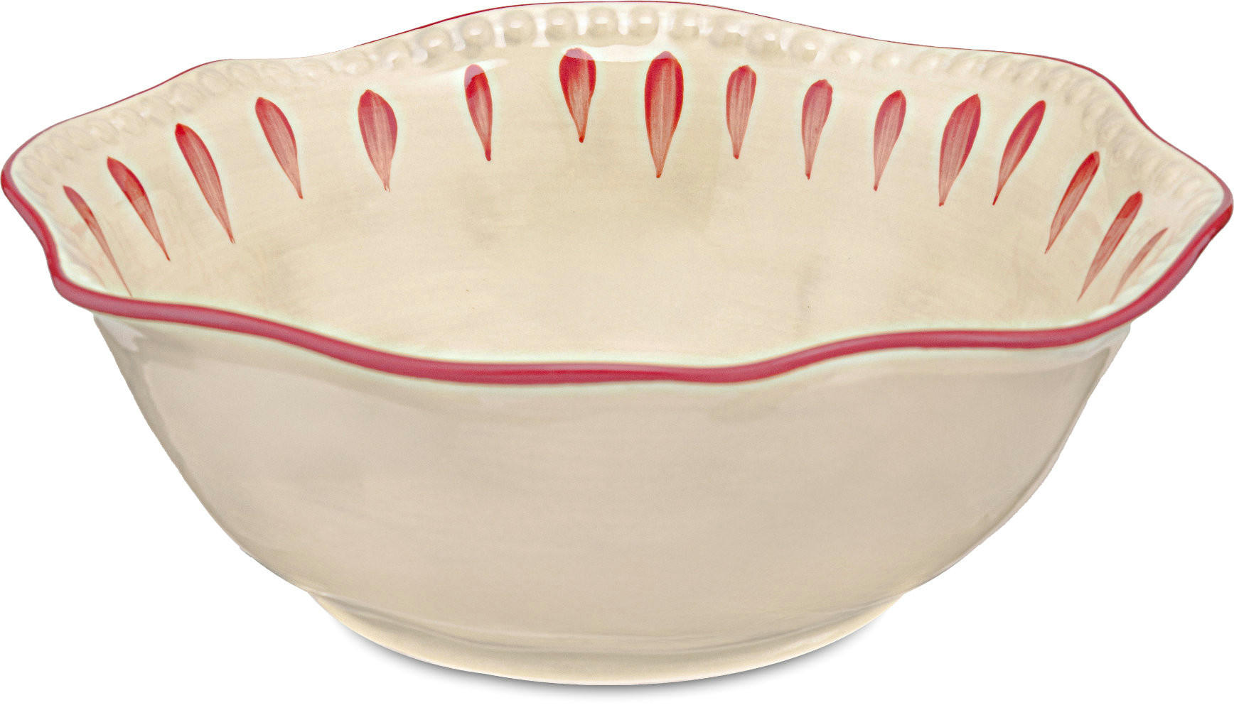 SALATSCHÜSSEL Domitilla Magenta - Multicolor, Keramik (24cm) - Rose & Tulipani