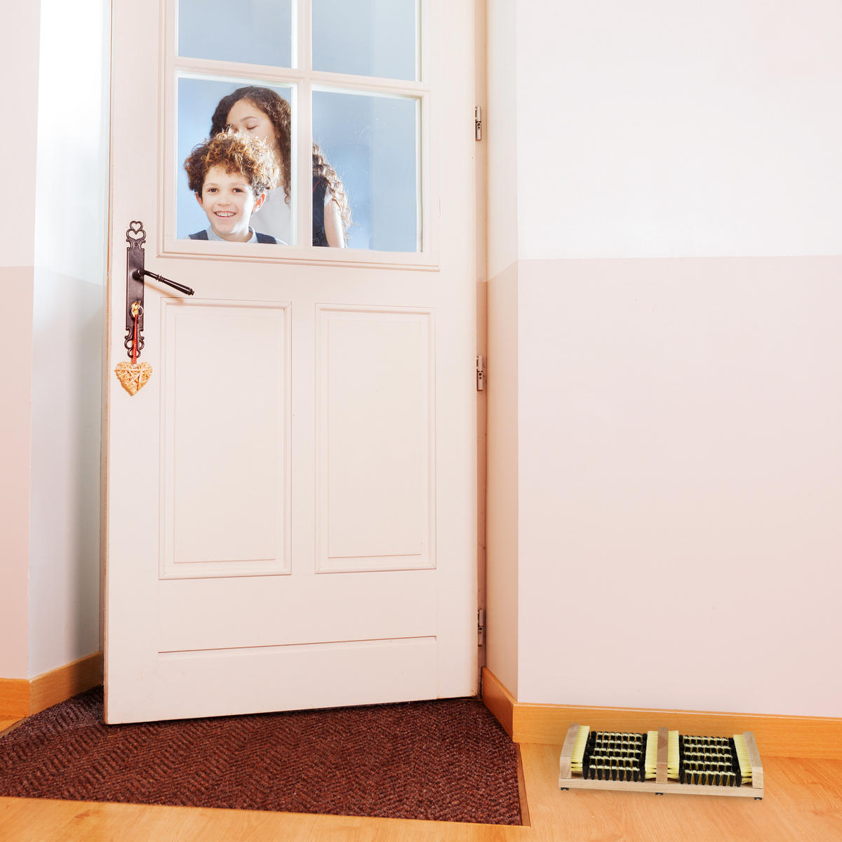 SCHUHABSTREIFER - Multicolor, Holz/Kunststoff (36/26cm) - Relaxdays