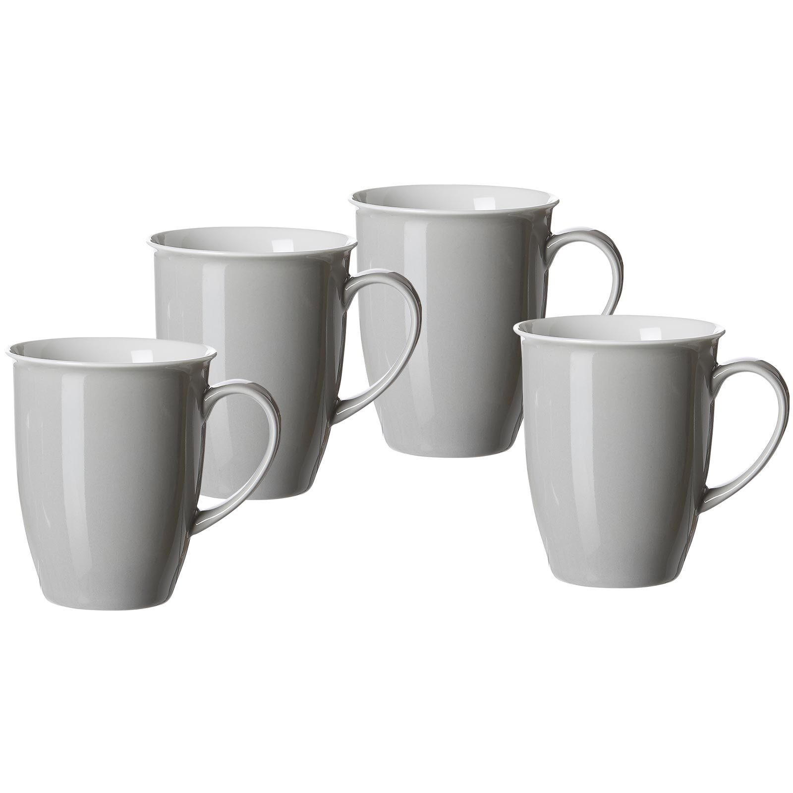 KAFFEEBECHER Doppio Grau 320 ml 4er Set - Grau, Keramik (0.32L) - Ritzenhoff Breker