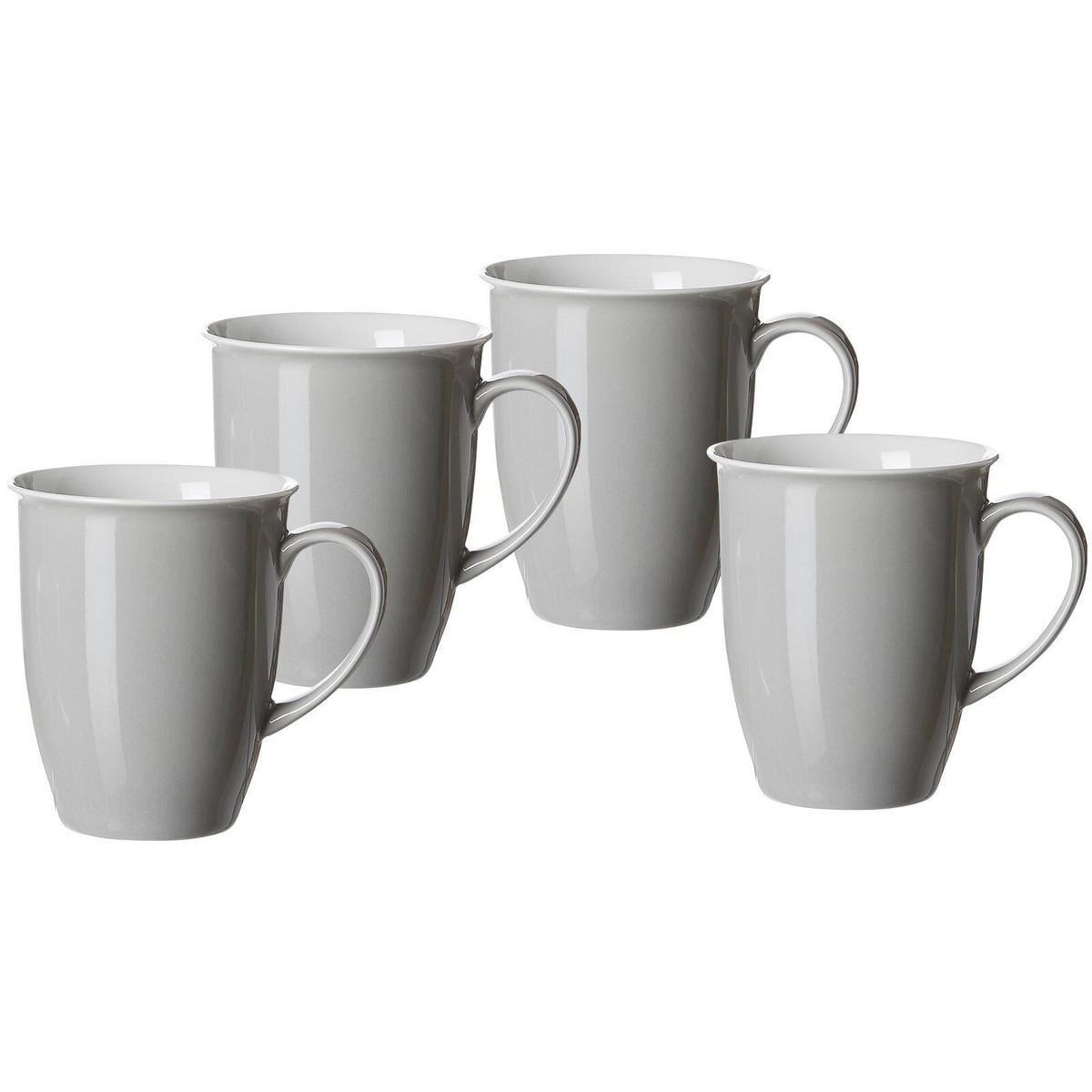 KAFFEEBECHER Doppio Grau 320 ml 4er Set - Grau, Keramik (0.32L) - Ritzenhoff Breker