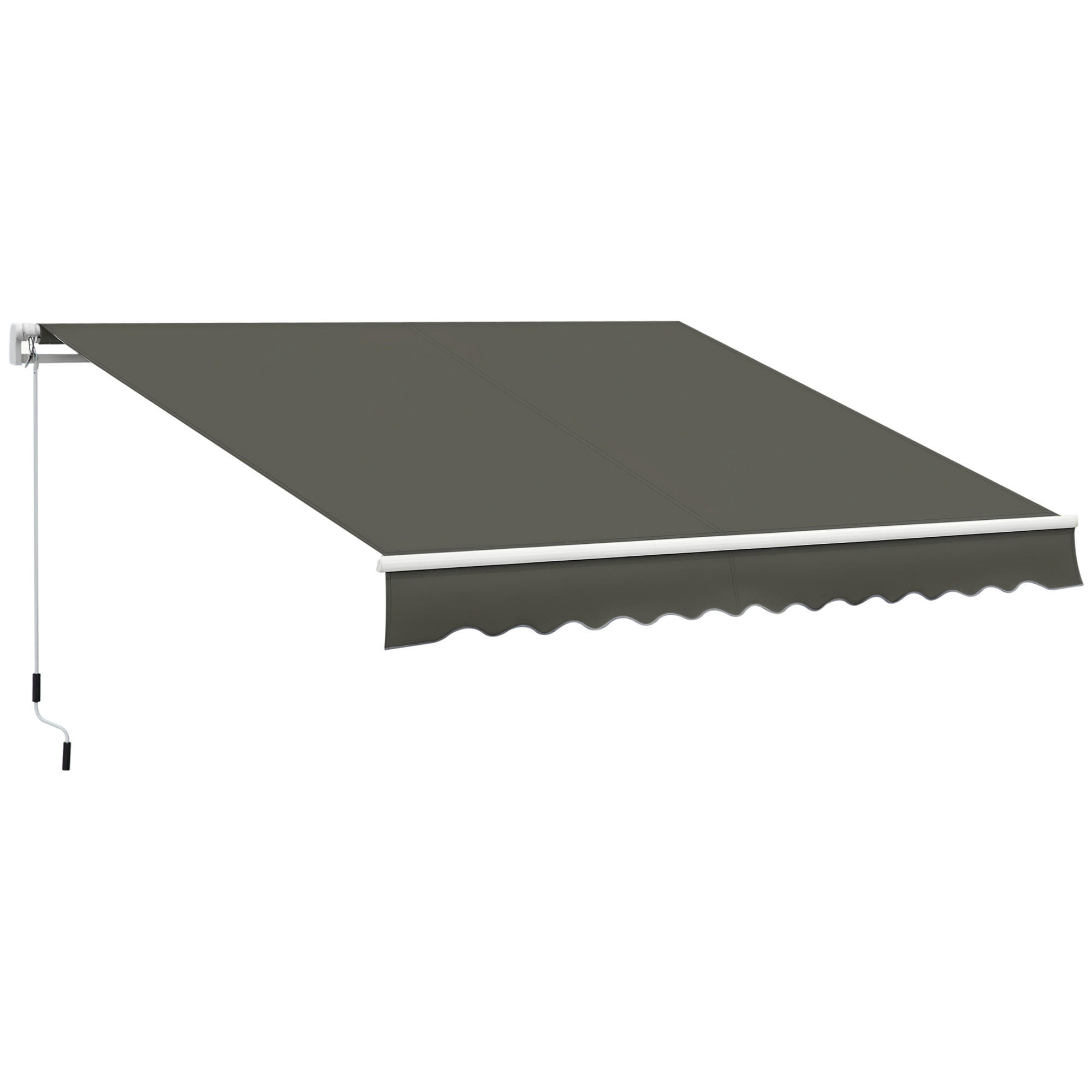 MARKISE DE-14017 manuell, Winkel verstellbar 3,5/2,5 m Grau - Grau, Textil (250/1/350cm) - ComfortXL