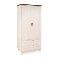 DREHTÜRENSCHRANK - Dunkelbraun/Weiß, Holz (89/192/52cm) - MSL wooden furniture