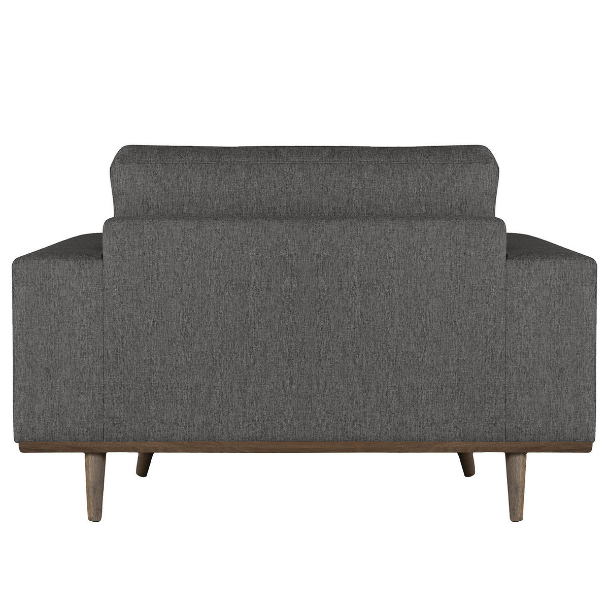 SESSEL - Eichefarben/Dunkelgrau, Eichenholz/Textil (122/81/88cm) - home24