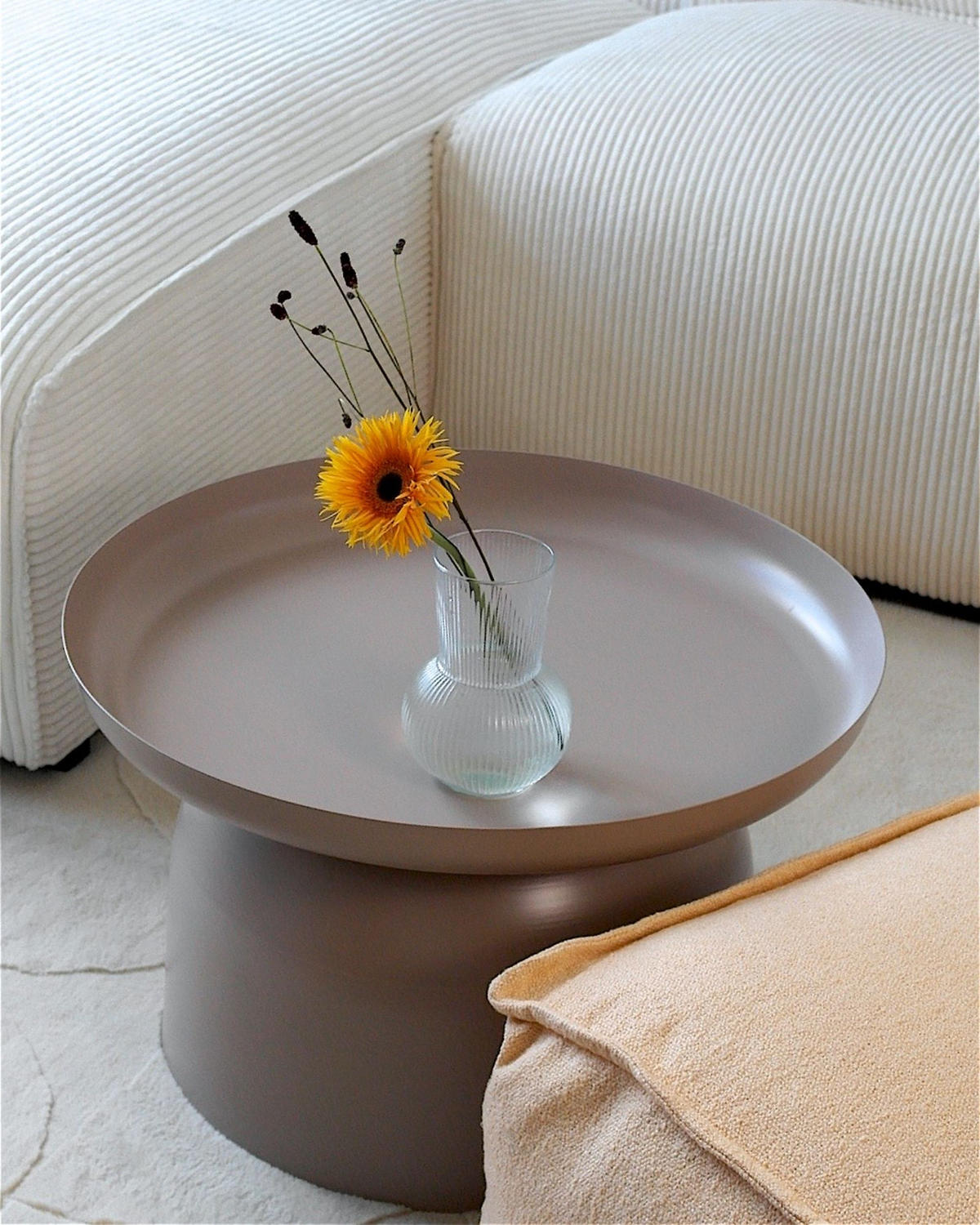 COUCHTISCH Metall Taupe Torrens - Taupe, Metall (60/60/36cm) - Beliani