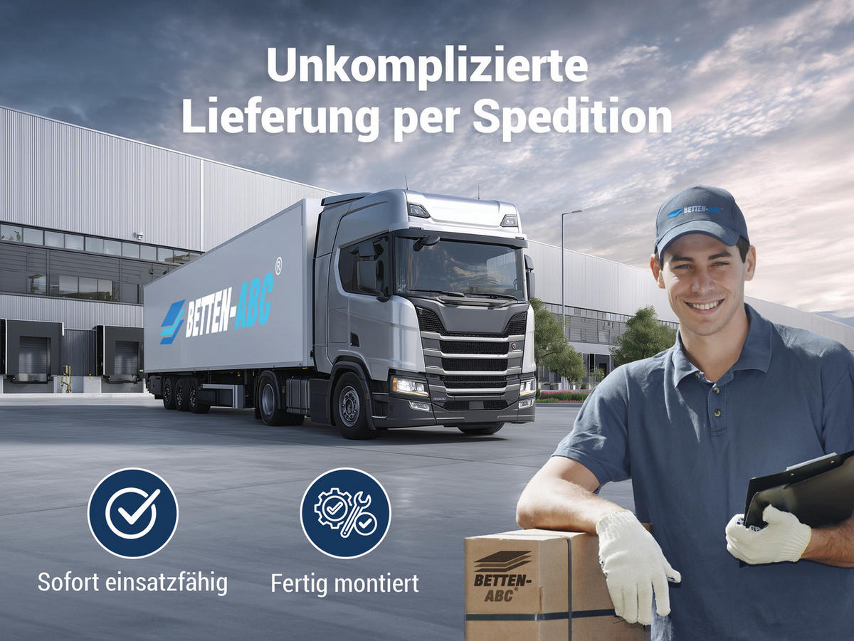 LATTENROST MAX1 K+F, Fertig montiert, Kopf- und Fußteil verstellbar, Größe: 120x200 - Braun, Holz (120/200cm) - Betten-ABC