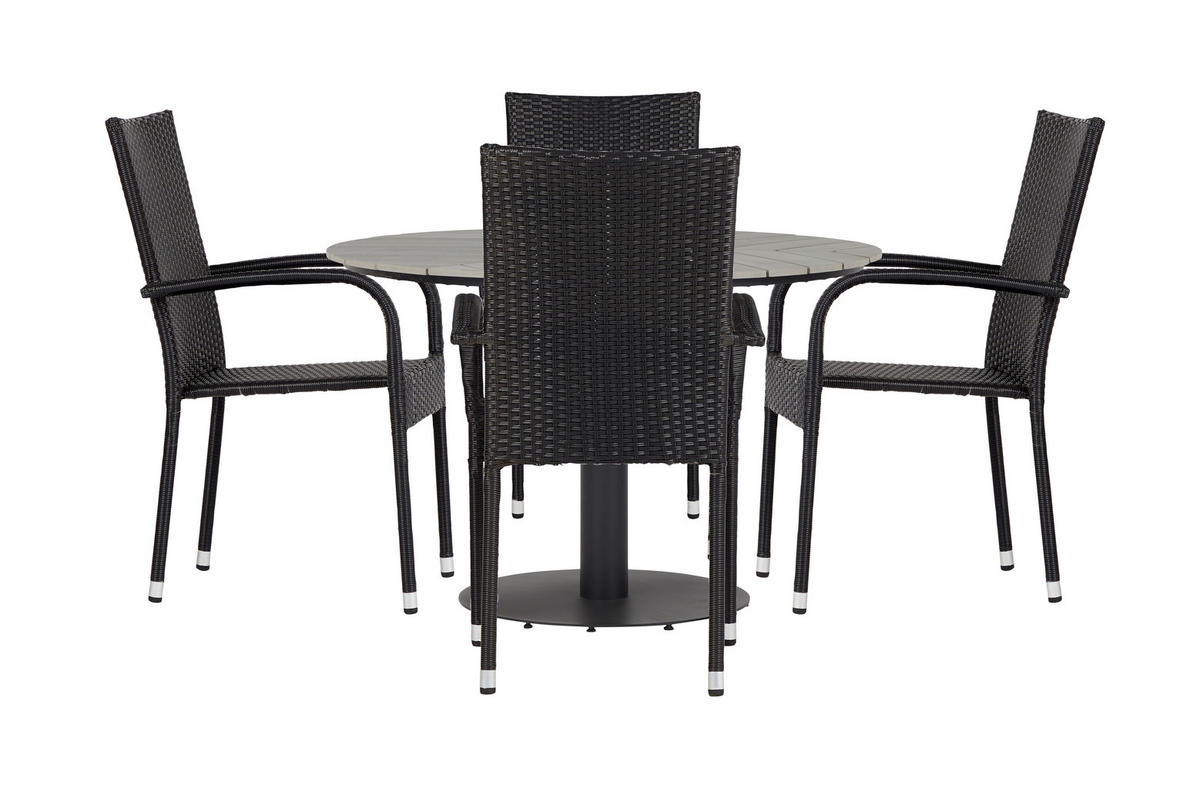 GARTENTISCH, Hector, Grau, HDPE, 110 x 110 x 74 cm - Grau, Kunststoff (110/110/74cm) - ebuy24