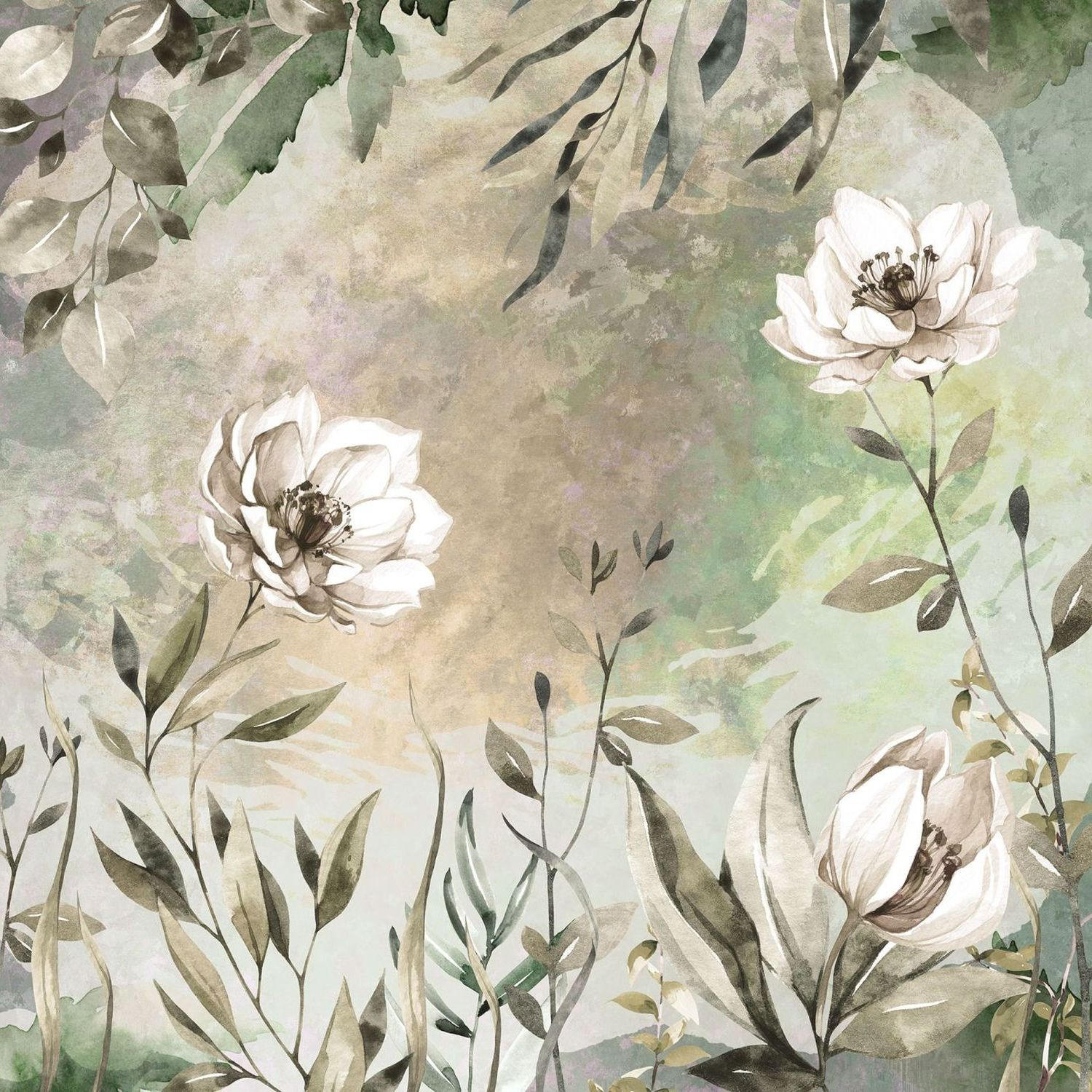 FOTOTAPETE Blumen 300 x 280 cm - Pink, Papier (300/280cm) - Sanders & Sanders