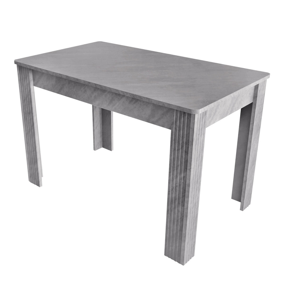 ESSTISCH rechteckig mit vier Beinen Holzoptik Grau - Grau, Holzwerkstoff (116/65/75cm) - Meubliv