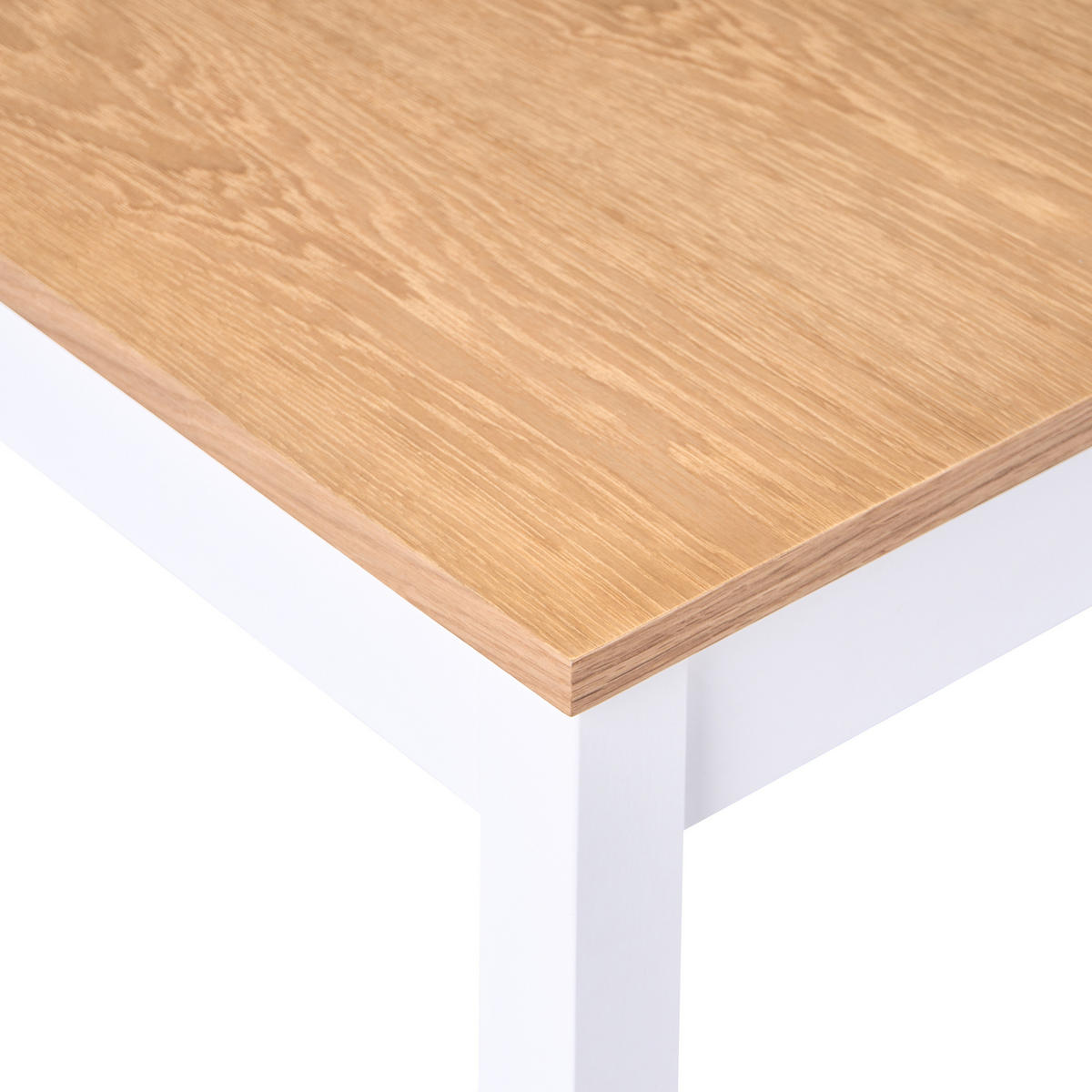 JÍDELNÍ STŮL Dřevo světle hnědý/bílý 80/80 cm Battersby - bílá/světle hnědá, dřevo (80/80/76cm) - Beliani