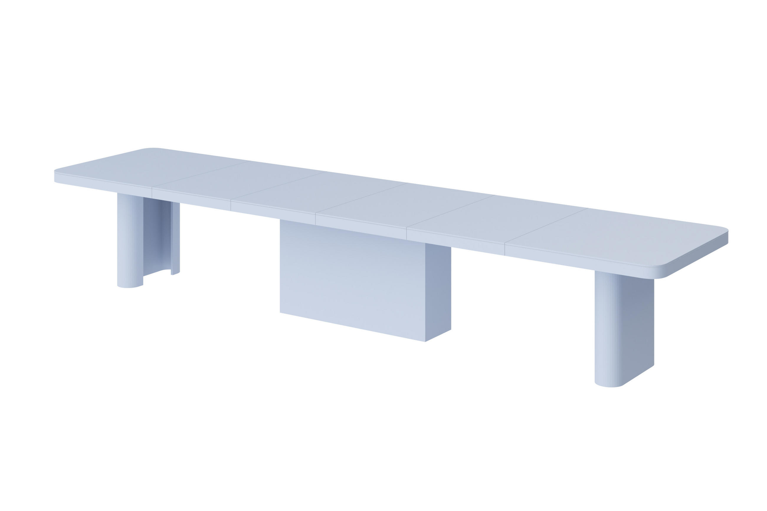 ESSTISCH rechteckig ausziehbar XXL HEllblau matt 160/100/75 cm - Hellblau, Holzwerkstoff (100/160/75cm) - designimpex