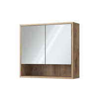 BADSPIEGELSCHRANK Eliza Viking Oak 70 x 65 cm mit 2 Türen - Eichefarben, Holzwerkstoff (70/65/22.1cm) - Vicco