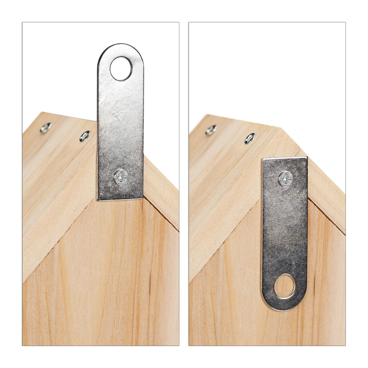 INSEKTENHOTEL - Hellbraun, Holz/Metall (24.5/33/7cm) - Relaxdays