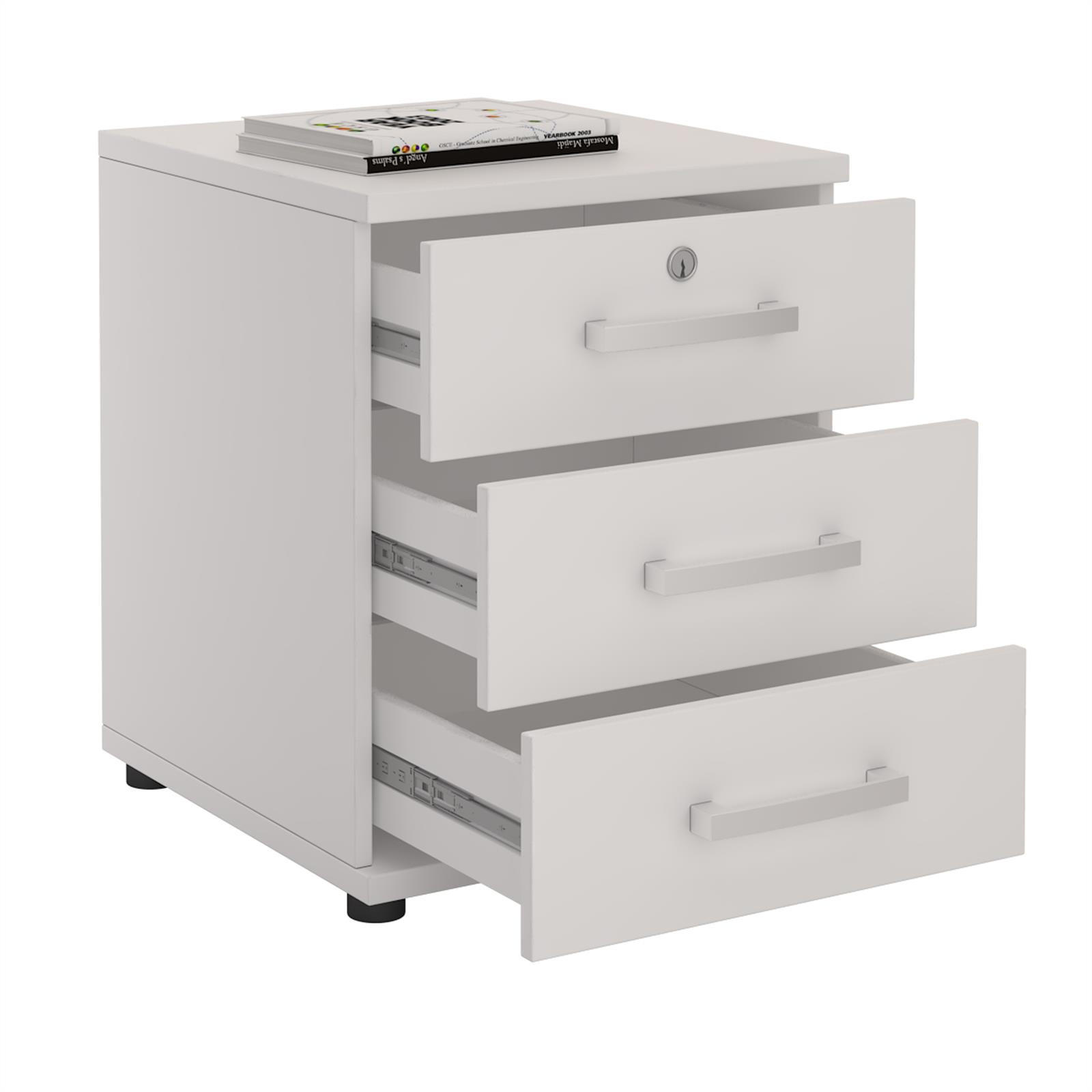 BÜROCONTAINER TORONTO - Weiß, Holzwerkstoff (44/55/45cm) - CARO-Möbel