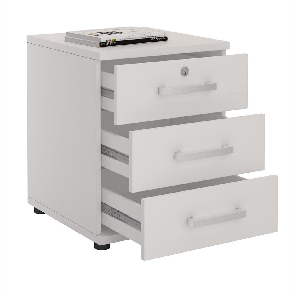 Thumbnail - CARO-Möbel Bürocontainer, Weiß, Holzwerkstoff, Mode, 44x55x45 cm, Arbeitszimmer, Container
