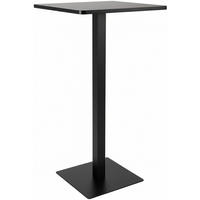 STEHTISCH eckig 60/60/110 cm Holz Schwarz/Schwarz - Schwarz, Holz/Metall (60/60/110cm) - CLP