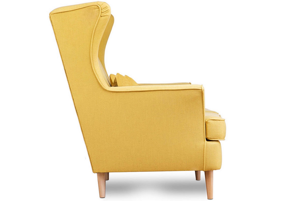 DOPPELSESSEL STRALIS Klassische Stil, Gelb - Gelb, Textil (136/106/96cm) - KONSIMO®