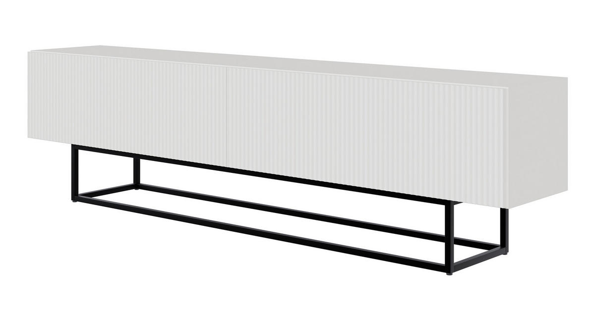 TV-SCHRANK Veldio Weiß Schwarz 175 cm - Schwarz/Weiß, Holzwerkstoff/Metall (175/46.5/31.6cm) - Selsey