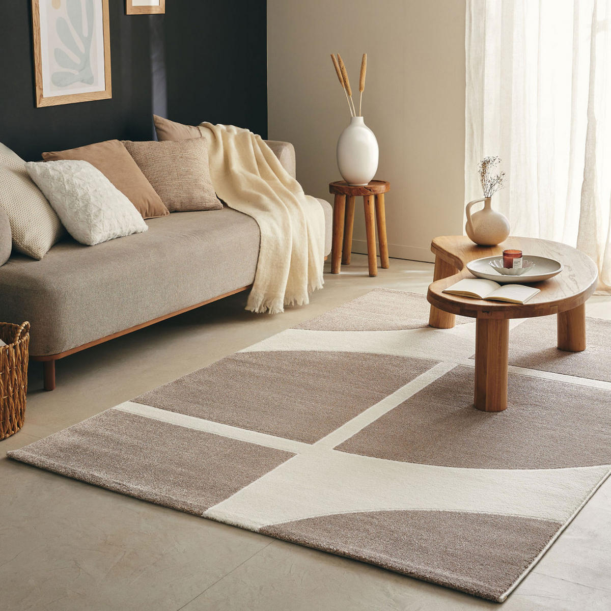 TEPPICH - Beige - Beige, Kunststoff (120/160cm) - Drawer