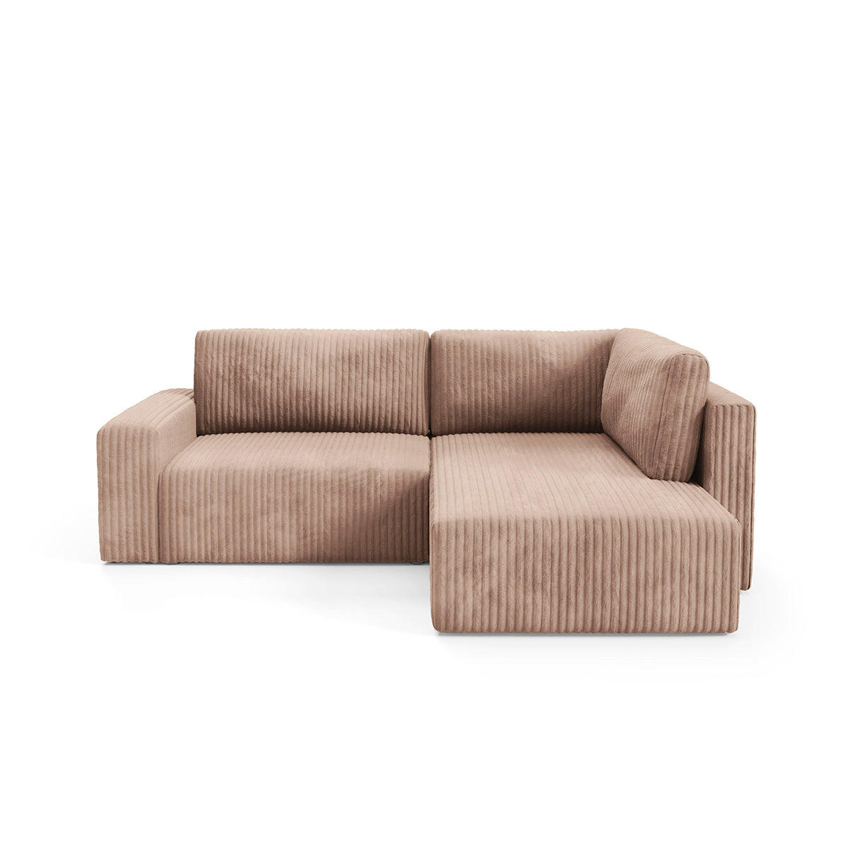 ECKSOFA Angela 4 Sitzplätze Hellbraun - Braun, Holz (245/182cm) - Petits-meubles