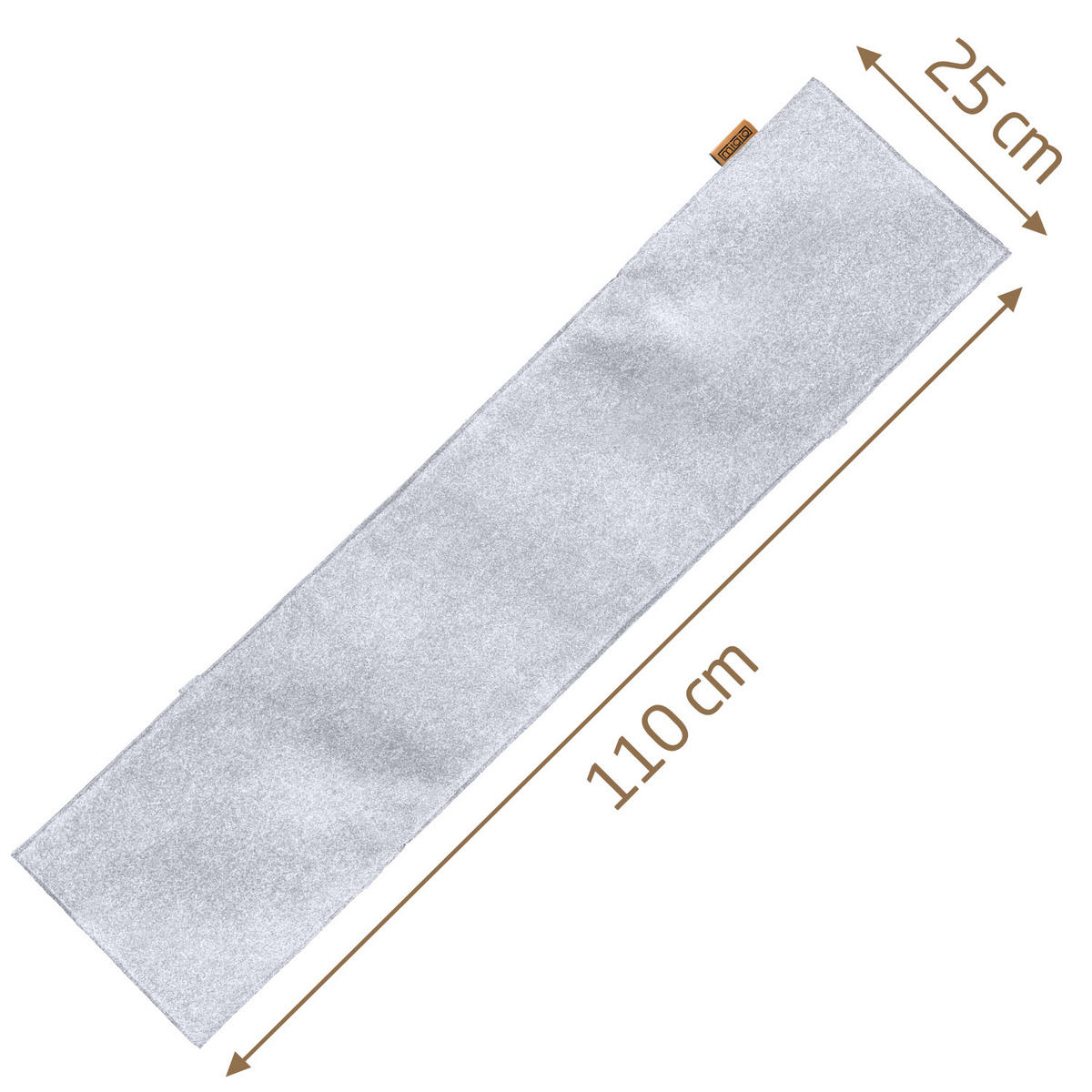 BANKAUFLAGE - Hellgrau, Textil (110/25/2cm) - Miqio Design