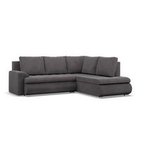 ECKSOFA RECHTS MIT SCHLAFFUNKTION FORESTA, Cord - Dunkelgrau - Dunkelgrau, Textil (230/200cm) - Mebligo